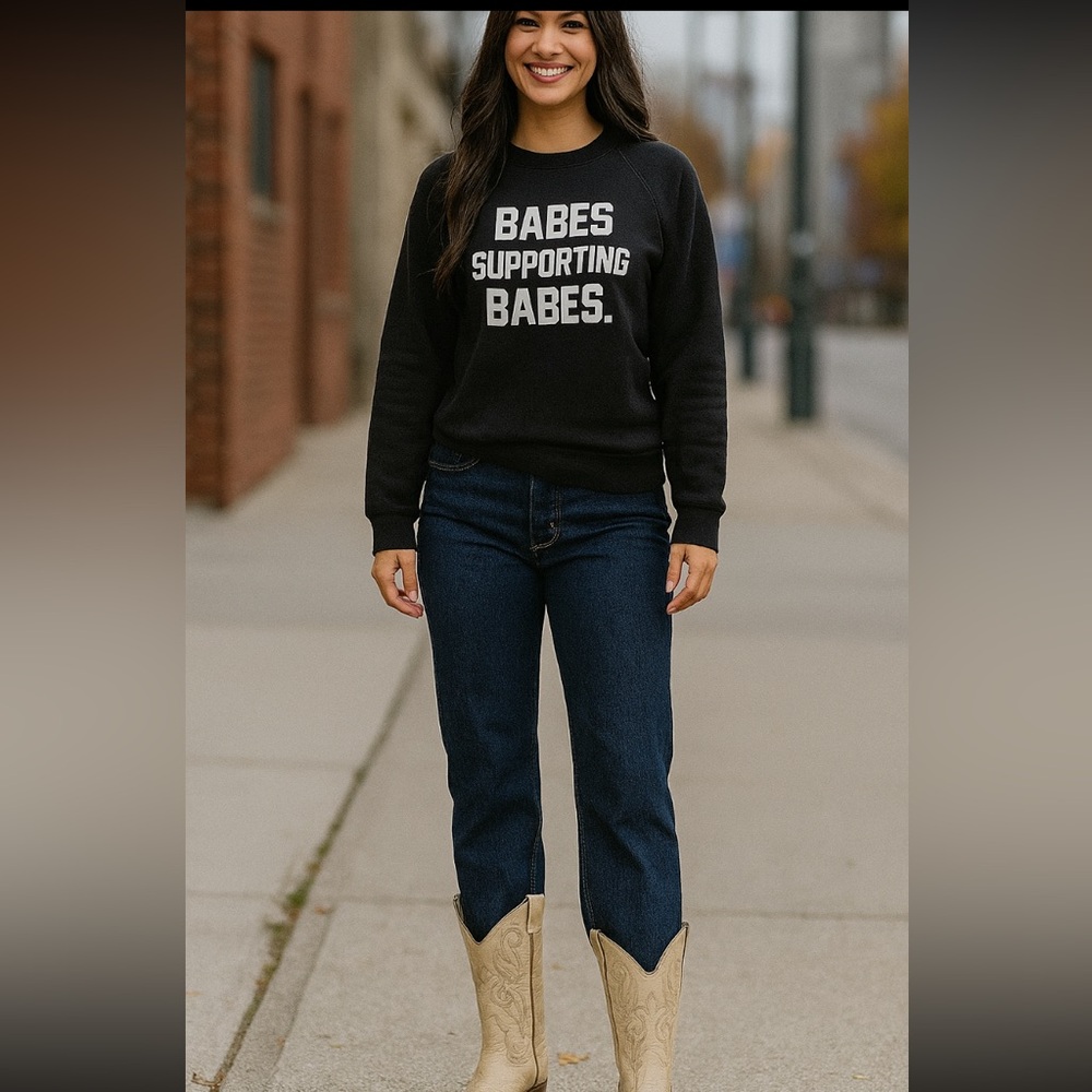 Brunette The Label - Black Sweater/swestshirt - Babes Supporting Babes -…